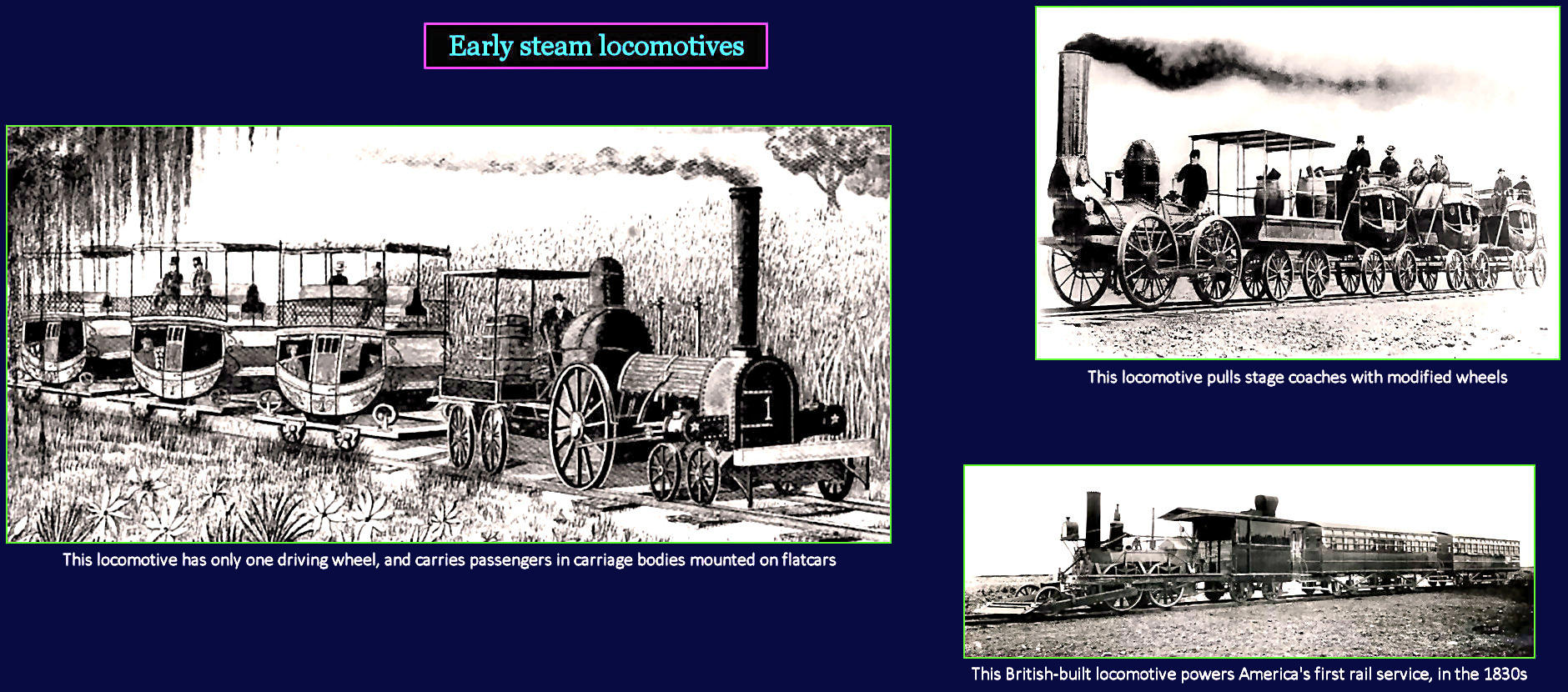 Early steam locomotives, 1830s